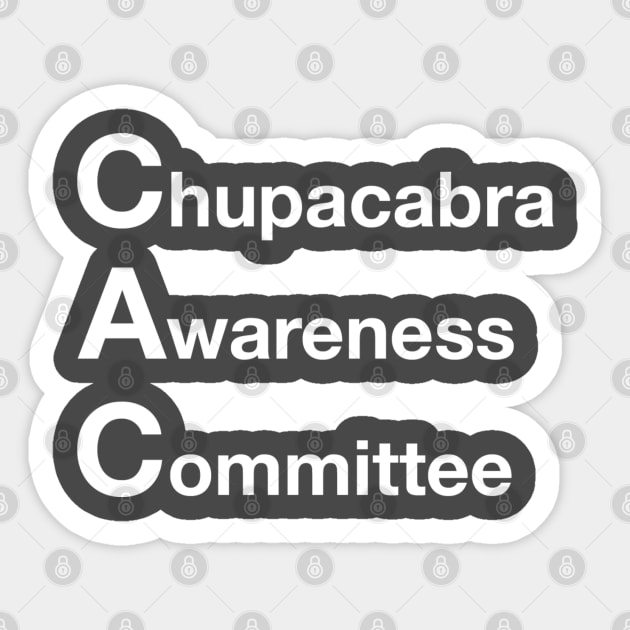 Chupacabra Awareness Committee Sticker by WDWTales